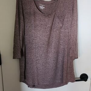 Elegant Heathered Long Sleeve Top